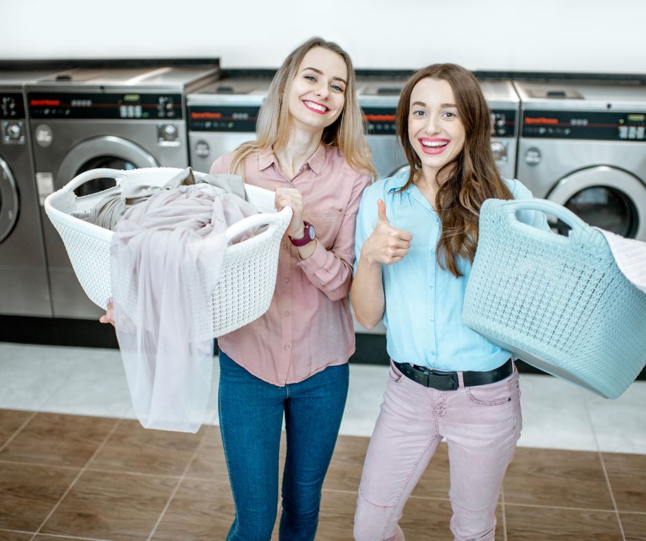 Laundromat Practices happy ladies
