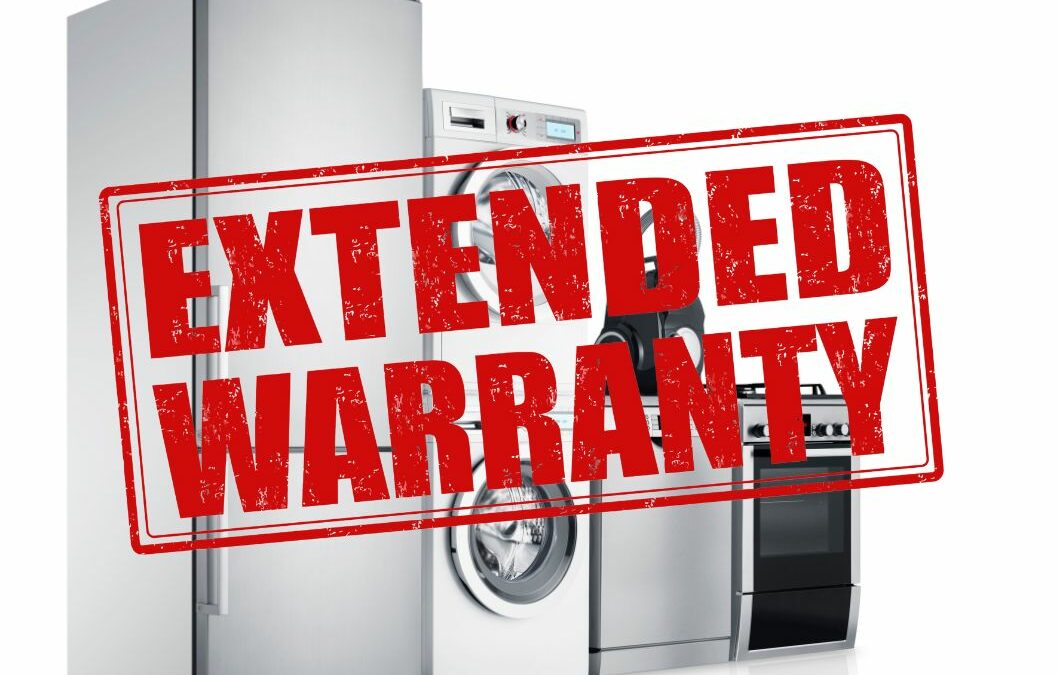 Appliances with an extended warranty stamp over them.